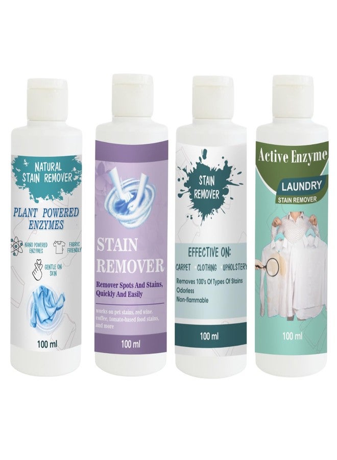 TOOVUS Stain Remover Combo Pack of Shirt, Purple, Sky and Pista Stain Remover | Multi-Surface Cleaning Solution for Clothes, Fabrics, Upholstery (100 g Each) - Image 1